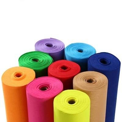 Larghezza 15-150 cm Rollo di tessuto non tessuto su ordinazione in qualsiasi colore per le esigenze del cliente