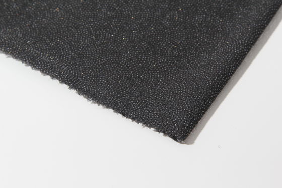 Tessuto nero 100% poliestere tricot a maglia a maglia
