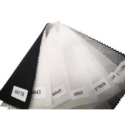 Larghezza personalizzata Interlining fusibile non tessuto con gomma rimane 50% poliestere 50% nylon