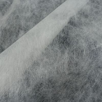 Tessuto satinato non tessuto, solubile in acqua calda, con rivestimento interfaccia per 100-152 cm di larghezza