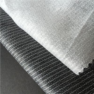 Tessuto satinato a doppia puntura con legame di cucitura interfacciabile con rivestimento fusibile per accessori di abbigliamento